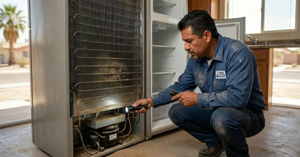 Professional refrigerator repair Yuma Arizona.